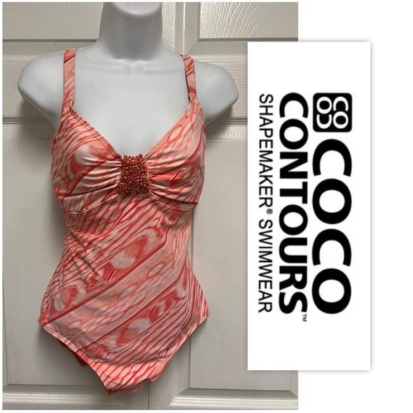 COCO CONTOURS Marbled Shaper One Piece Swimsuit - Picture 1 of 8